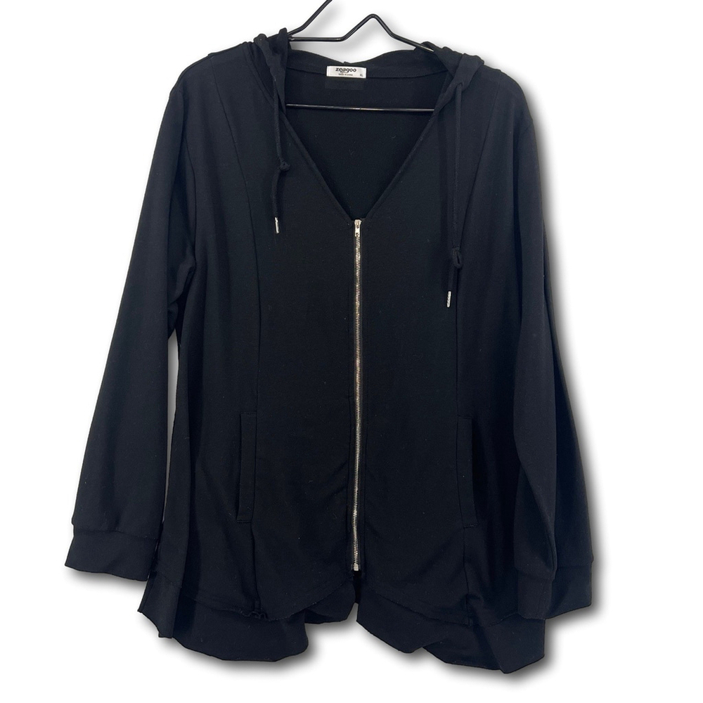 Zeagoo Basic Lightweight Zip-Up Hoodie with Pockets Long Sleeve Thin Size XL